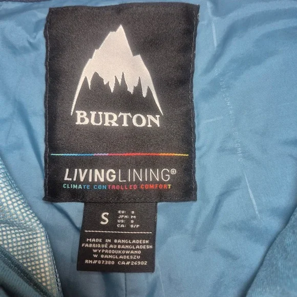 Burton Snowboard Pants Mens Small White Living Lining Reinforced Knees - Picture 3 of 14